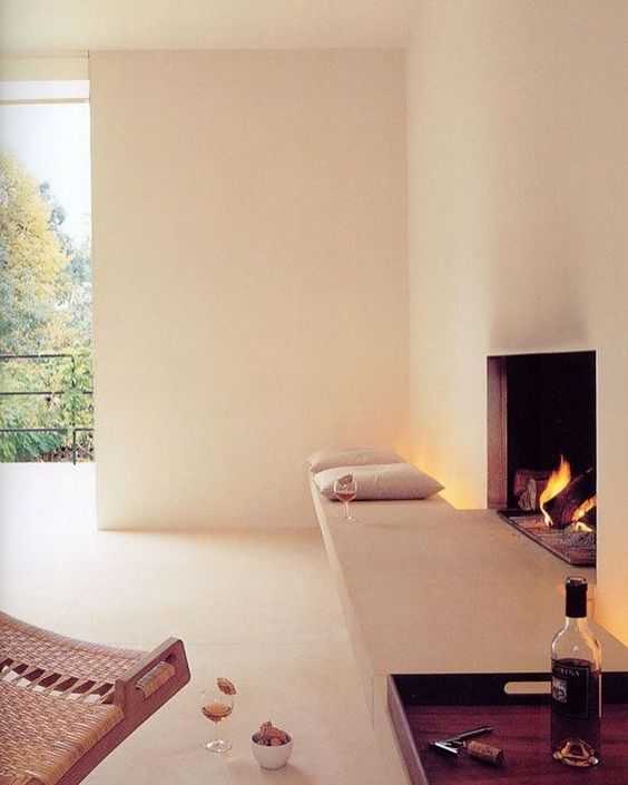 minimal fireplace