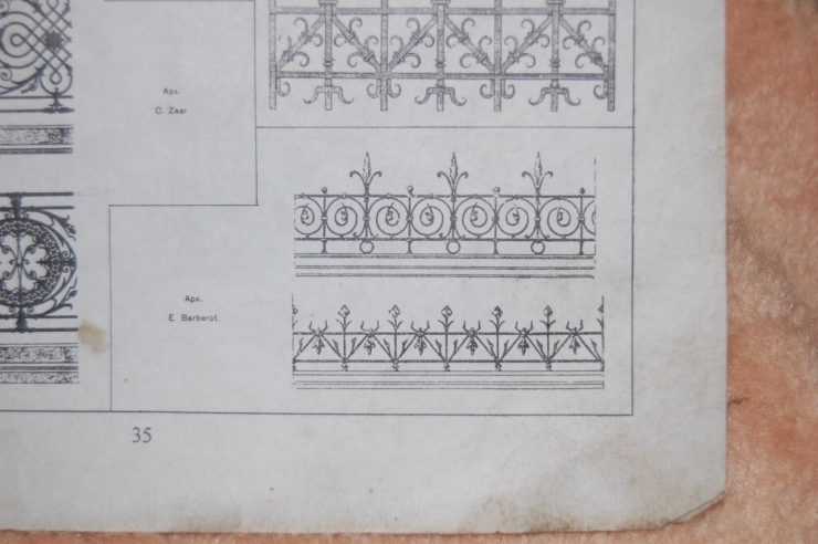 Архивные эскизы кованых изделий конца ХIX - начала ХХ ст. Часть 3
