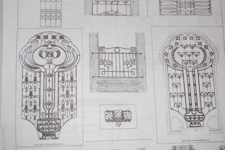 Архивные эскизы кованых изделий конца ХIX - начала ХХ ст. Часть 6