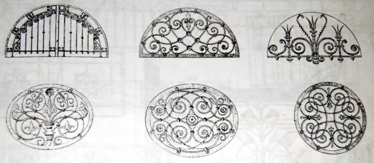 Архивные эскизы кованых изделий конца ХIX - начала ХХ ст. Часть 12