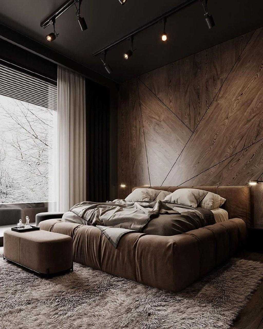 Уютный дизайн спальной комнаты